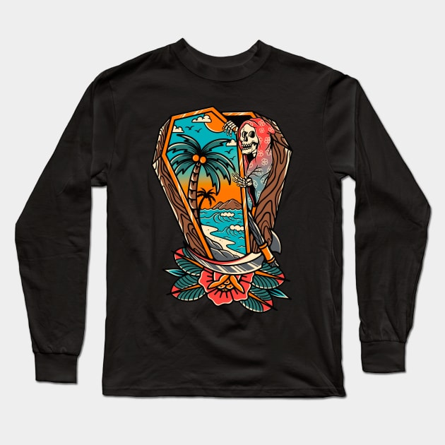Summer Time Holiday Long Sleeve T-Shirt by ILLUSTRA.13